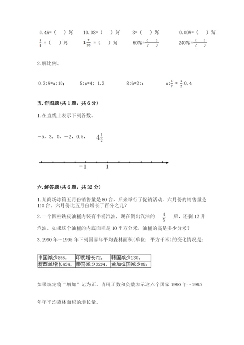 湖南省小升初数学期末测试卷有答案.docx