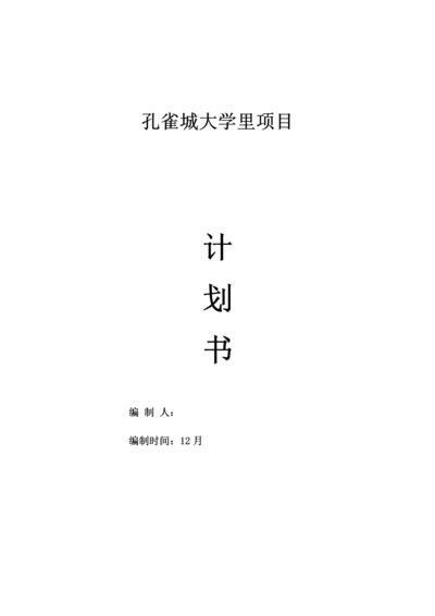 项目管理计划及相关流程概述模板.docx