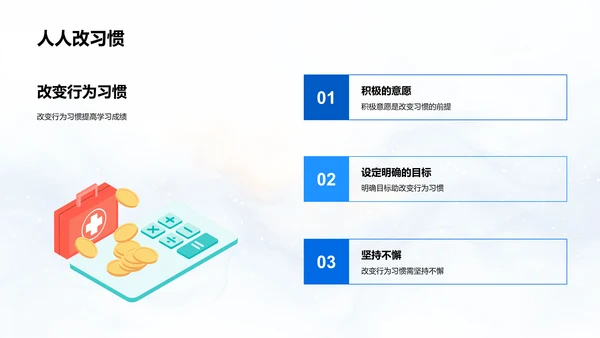 习惯与成绩PPT模板