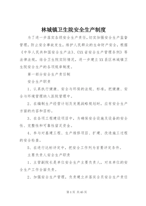 林城镇卫生院安全生产制度.docx