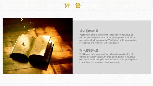 安静的小夜灯读书会PPT模板