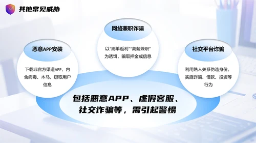 浅蓝色简约风网络安全宣传周科普讲座PPT模板
