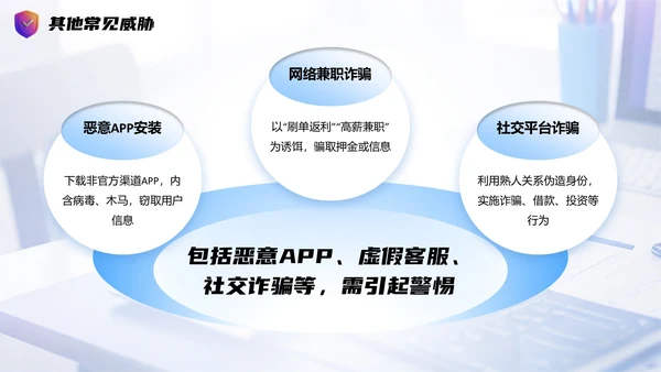 浅蓝色简约风网络安全宣传周科普讲座PPT模板