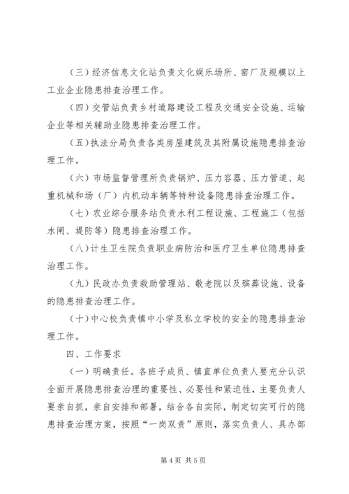 镇关于全面开展隐患排查治理实施方案.docx
