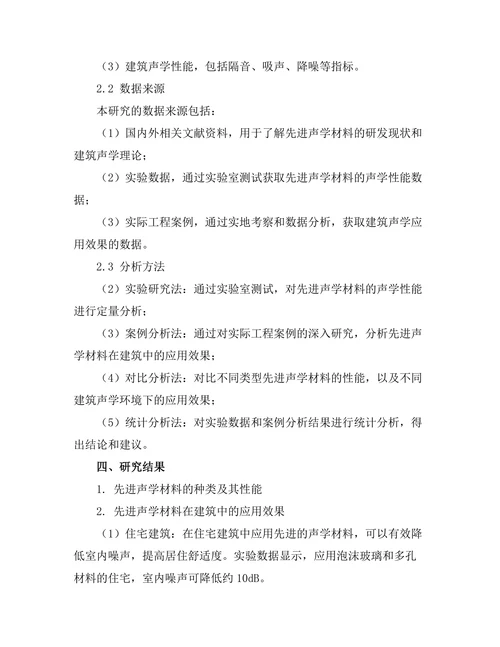 先进的声学材料在建筑中的应用