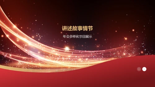 红色奢华时尚企业年会节目介绍PPT