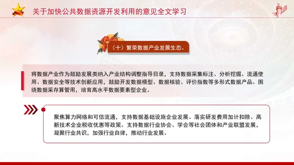 关于加快公共数据资源开发利用的意见全文学习PPT课件