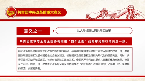 中国共青团中央改革方案学习教育党课PPT