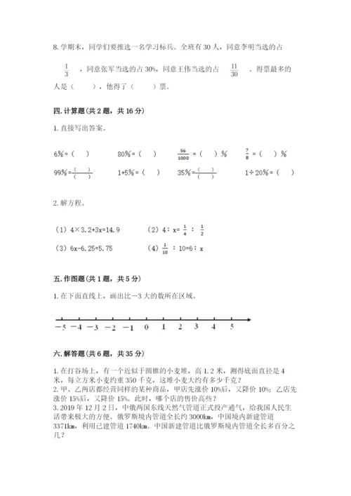 六年级下册数学期末测试卷及完整答案【网校专用】.docx