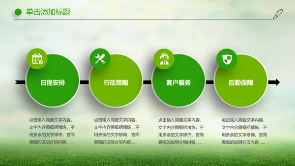 绿色清新微立体安全生产动态PPT模板