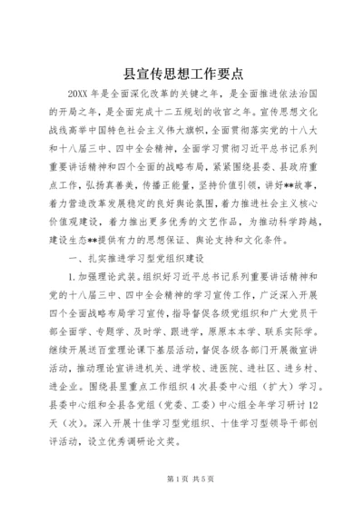 县宣传思想工作要点 (2).docx