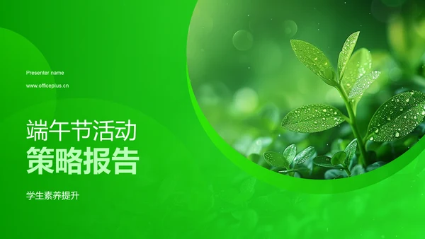 端午节活动策略报告PPT模板
