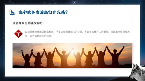 蓝色简约商务风如何打造狼性团队企业培训PPT模板团队建设