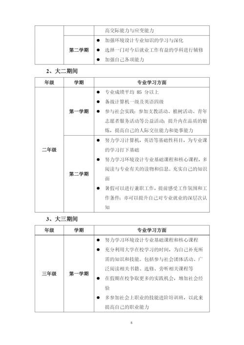 11页5500字环境设计专业职业生涯规划.docx