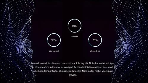 蓝黑科技波与粒子通用PPT模板