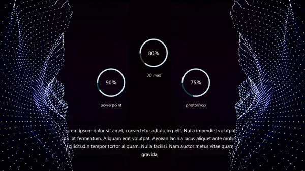 蓝黑科技波与粒子通用PPT模板