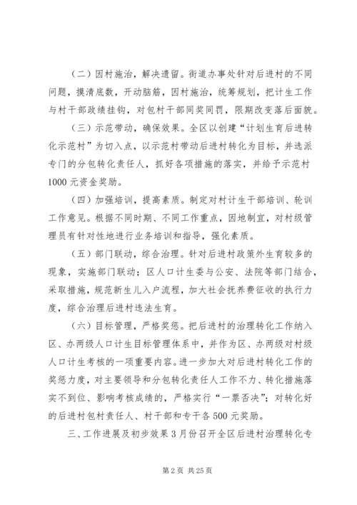 县直部门后进村治理转化工作汇报.docx