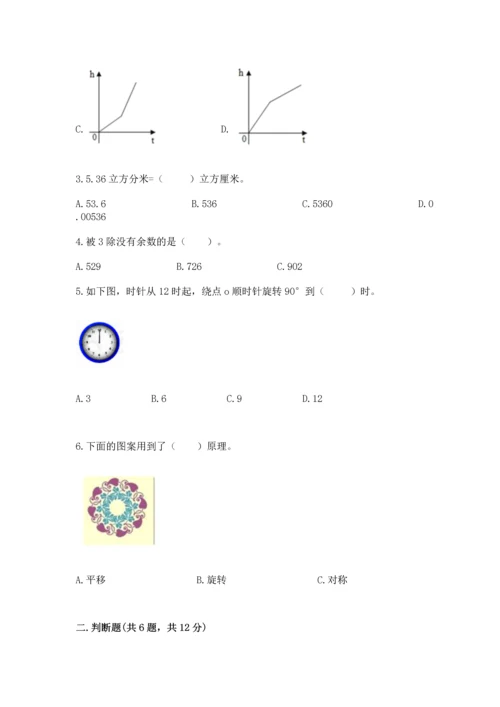 人教版五年级下册数学期末测试卷含答案ab卷.docx