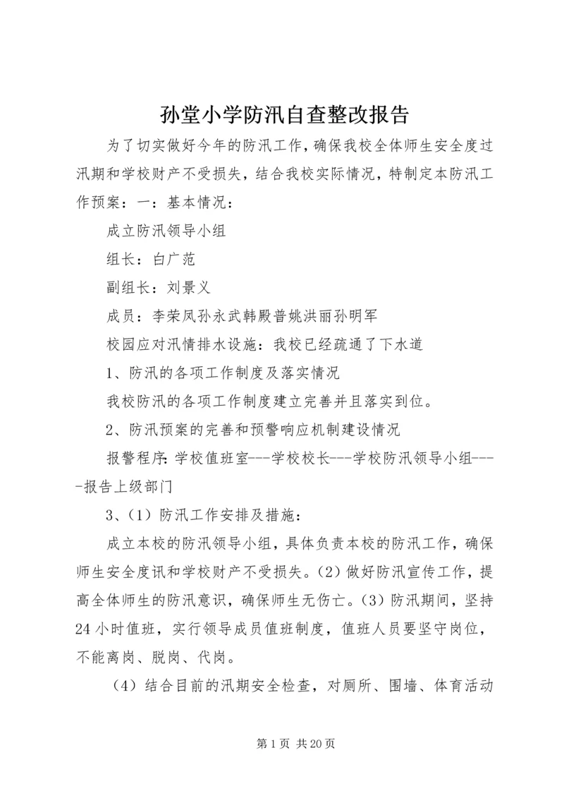 孙堂小学防汛自查整改报告.docx