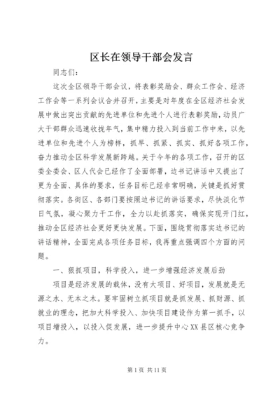 区长在领导干部会发言.docx