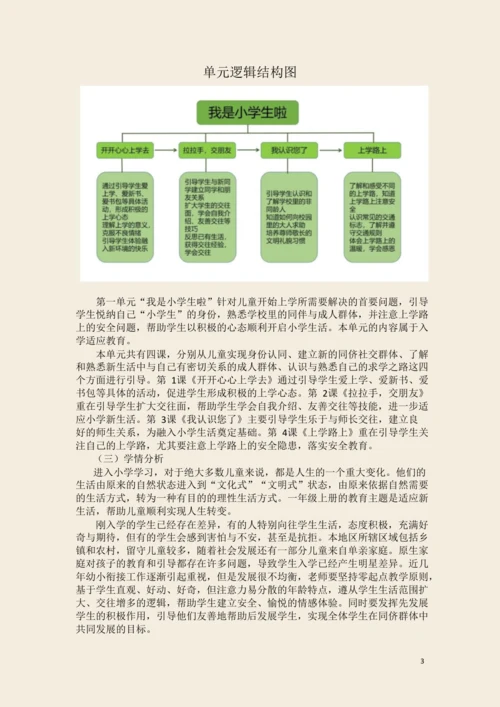 一年级道德与法治上册第一单元 我是小学生啦 作业设计
