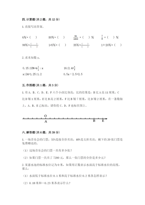 兴宁区六年级下册数学期末测试卷一套.docx