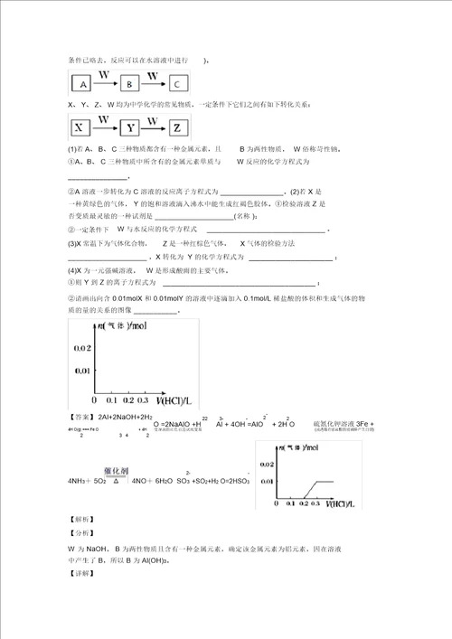 高考化学高无机综合推断提高练习题压轴题训练含详细答案