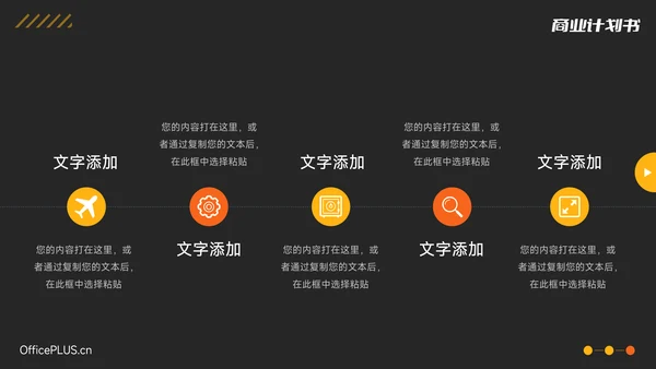 黄色暗色简洁市场营销汇报PPT模板