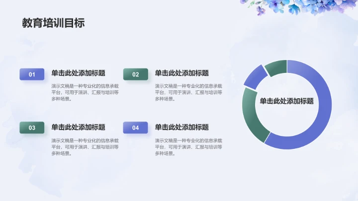 紫色小清新教育培训PPT模板