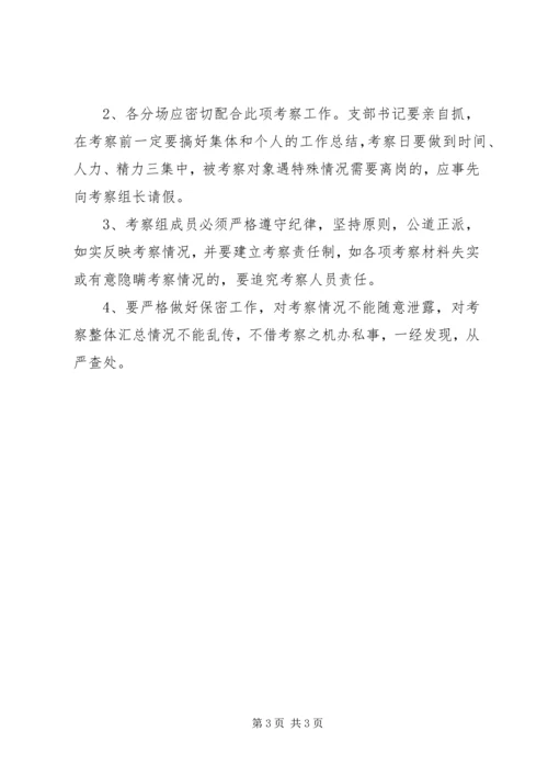 良种场人员考察方案.docx