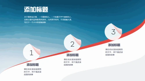 红色曲线美学汇报演示通用PPT模板