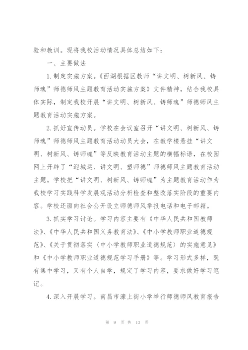 师德师德宣传活动总结报告.docx