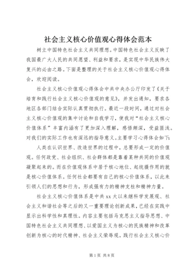 社会主义核心价值观心得体会范本.docx
