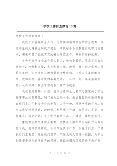 学校工作自查报告15篇.docx