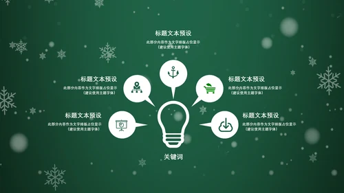 浪漫雪花西方圣诞节活动策划通用PPT模板