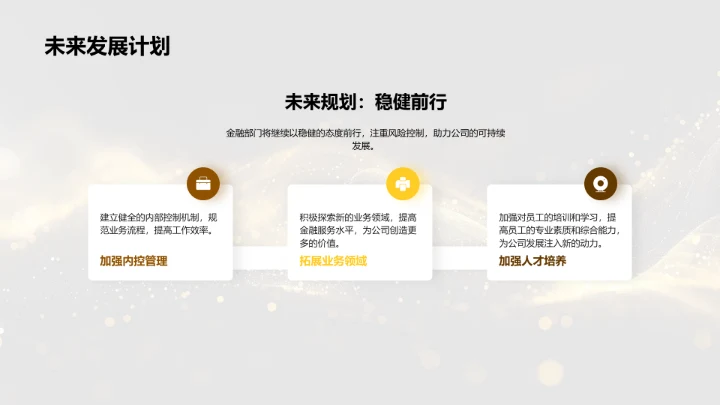 金融部门工作报告