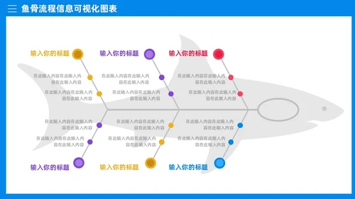 多彩鱼骨图信息可视化图表PPT模板