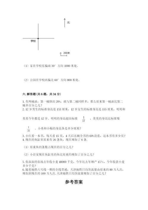 2022人教版六年级上册数学期末测试卷精品【能力提升】.docx