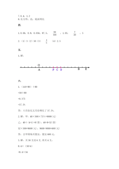 冀教版小升初数学模拟试题及答案【考点梳理】.docx