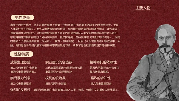 《百年孤独》名著导读好书推荐PPT模板