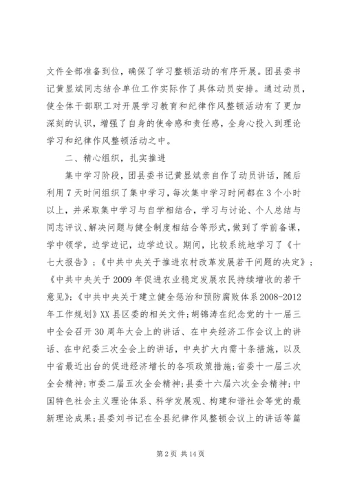 纪律作风整顿个人心得体会.docx