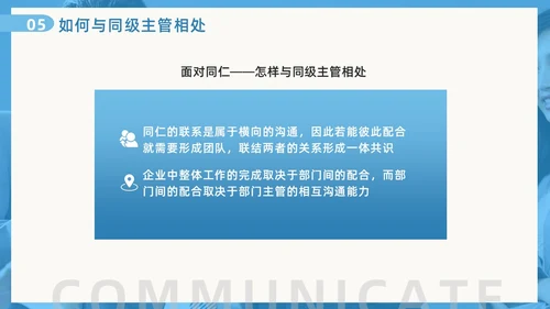 蓝色撕纸风跨部门沟通企业培训PPT模板沟通技巧