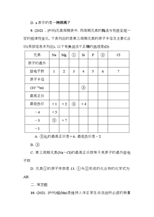 中考化学总复习考点聚焦第物质的组成试题