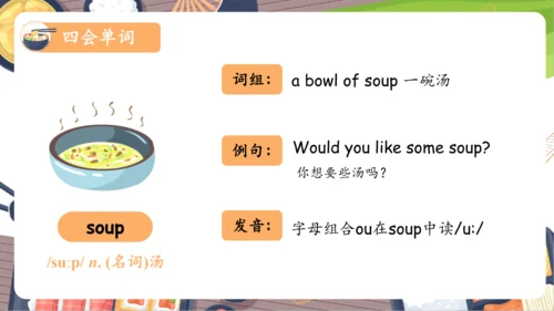 Unit 5 Dinner‘s Ready 单元复习(一)-单词词组+典型例题（共25张PPT）
