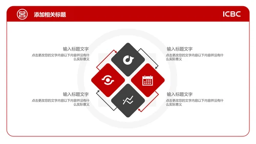 中国工商银行工行工作总结汇报PPT模板