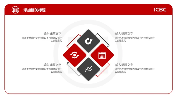 中国工商银行工行工作总结汇报PPT模板