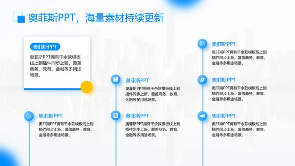 简约风蓝色咨询汇报PPT模板