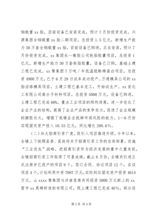 乡镇某年上半年工作总结和下半年工作安排.docx