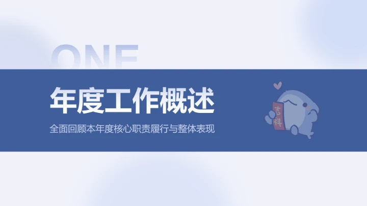 呆呆鲨蓝色简约风医疗年终报告