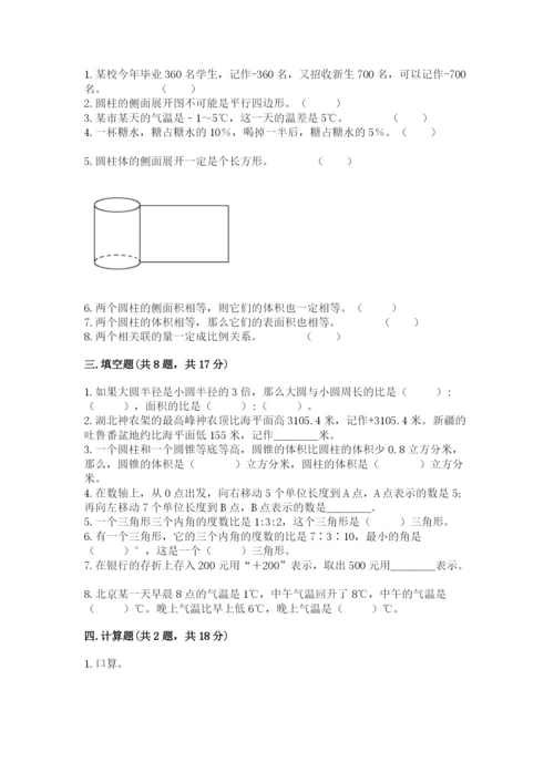 小升初数学期末测试卷精品（名校卷）.docx